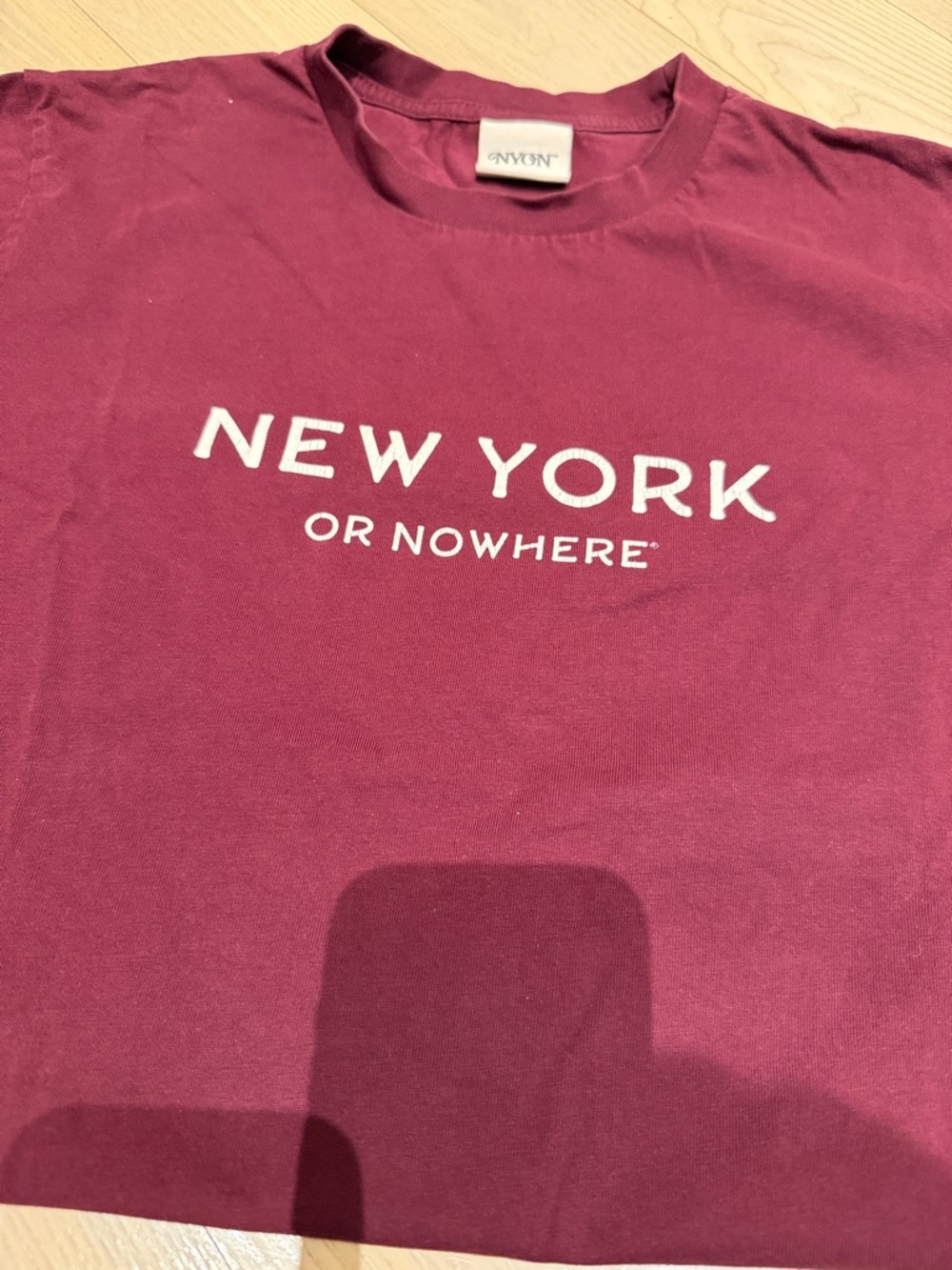 New York Or Nowhere Graphic Tee - Burgundy